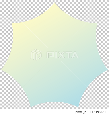 Speech bubble illustration 6 [Two-color pastel gradation (yellow/light blue)] 112493657
