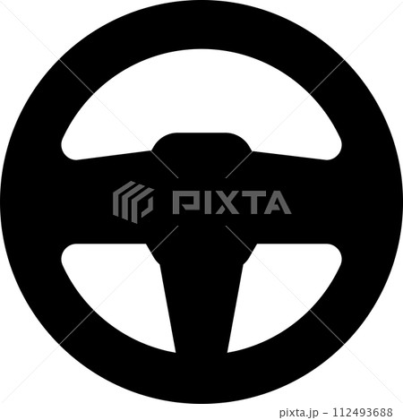 シンプルな乗り物のハンドルのアイコン素材 112493688
