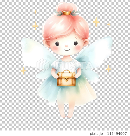 Fairy with treasure chest 112494907