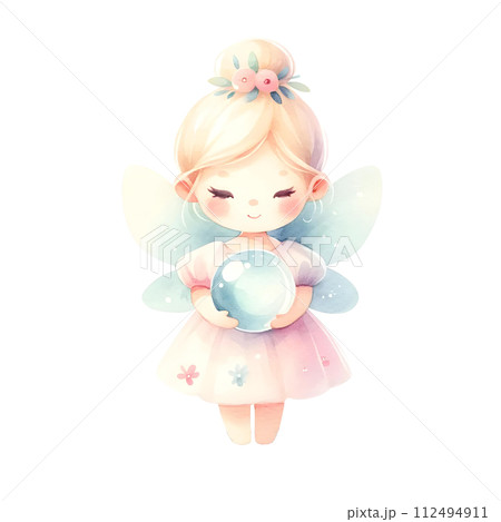 Fairy with magical ball 112494911