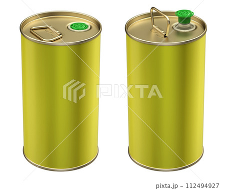 Olive oil can 5L on white background - 3D illustration 112494927