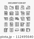 Set of document icon 112495640