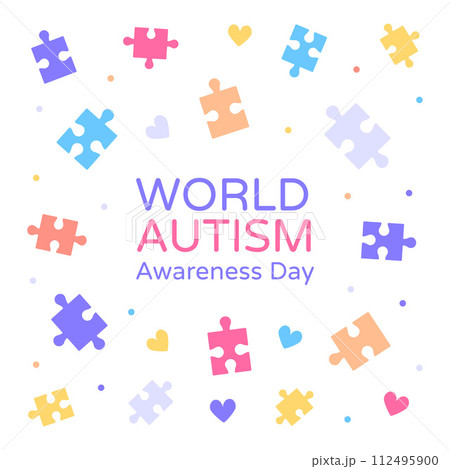 World Autism Awareness Day banner. World Autism Awareness Day banner. 112495900