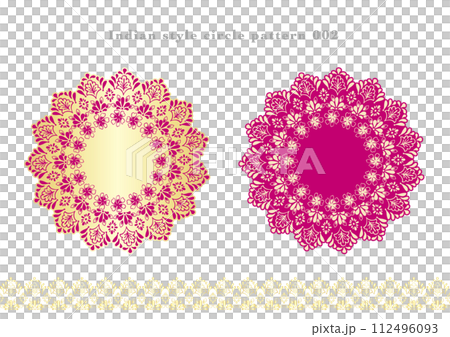 印度風格圓形花邊圖案材質顏色002 印度風格圓形花邊圖案材質顏色002 112496093