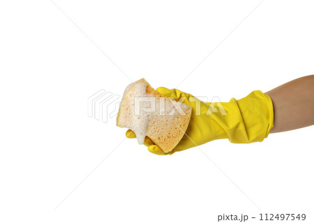 PNG,Sponge for washing dishes in hand, isolated on white background PNG,Sponge for washing dishes in hand, isolated on white background 112497549