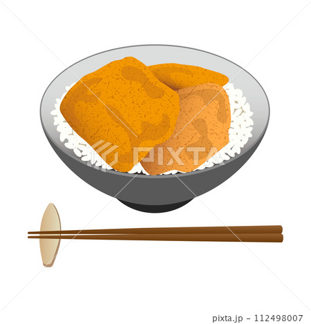 福井のソースカツ丼イラスト 112498007