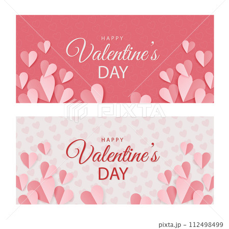 Valentine Day Sale Poster or banner. special discount promotion sale offer with pink background for valentine online shop, store, advertising, web and social media post. Valentine Day Sale Poster or banner. special discount promotion sale offer with pink background for valentine online shop, store, advertising, web and social media post. 112498499