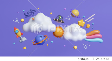 3d Abstract background Metaverse of futuristic design. Creative cartoon space design with 3d planets and space accessory on purple background. banner, 3d render illustration 3d Abstract background Metaverse of futuristic design. Creative cartoon space design with 3d planets and space accessory on purple background. banner, 3d render illustration 112499378