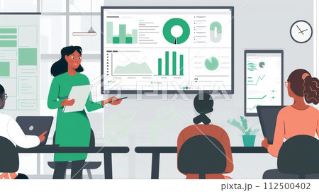 プレゼンテーションのイラスト プレゼンテーションのイラスト 112500402