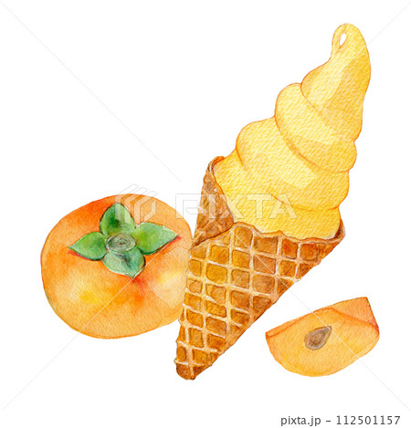 水彩イラスト　ご当地ソフトクリーム 112501157