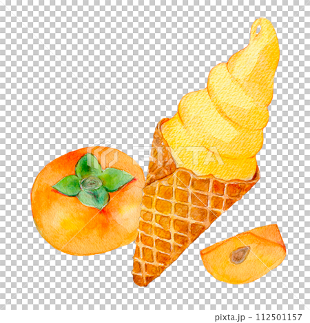 水彩插圖當地軟冰淇淋 112501157