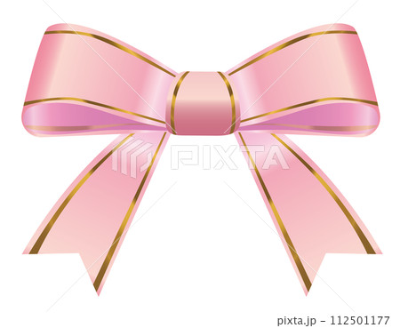 光沢のあるピンク色のリボン 光沢のあるピンク色のリボン 112501177