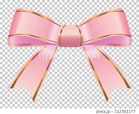 光沢のあるピンク色のリボン 光沢のあるピンク色のリボン 112501177