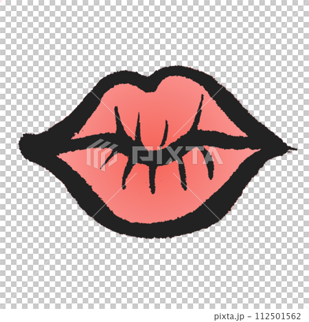 Chewy lips [salmon pink] illustration 112501562