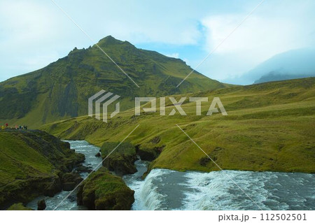 Upper strean of Skogafoss in Iceland 112502501