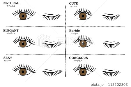まつ毛エクステのデザイン各種 まつ毛エクステのデザイン各種 112502808