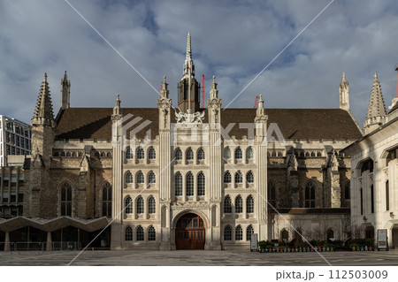 Guildhall complex with Guildhall and Guildhall Art Gallery in the City of London. 112503009
