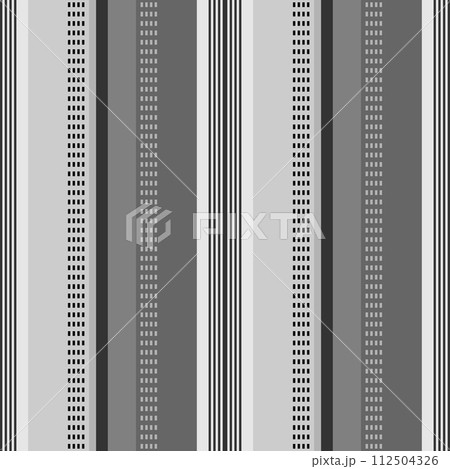 Seamless black white pattern Boho shirt striped. 112504326