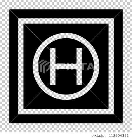 ヘリポートのシルエット 112504331