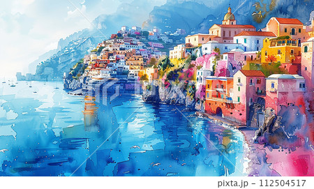 View of Positano, Italy View of Positano, Italy 112504517