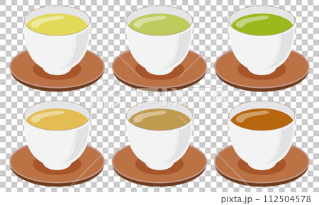 いろいろな日本茶のセット 112504578