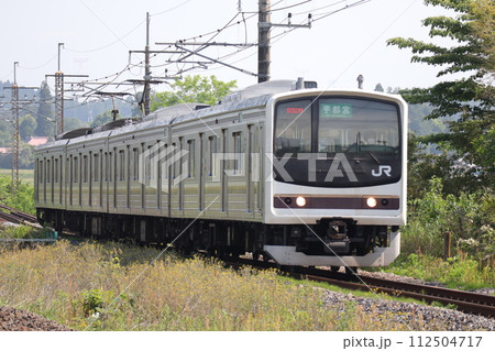 日光線色の宇都宮線代走！205系 112504717