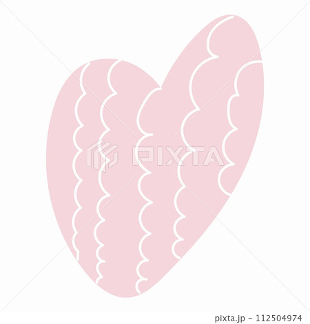 Simple doodle heart. Hand drawn heart isolated on white background. Symbol of Valentine Day. Vector illustration. Simple doodle heart. Hand drawn heart isolated on white background. Symbol of Valentine Day. Vector illustration. 112504974