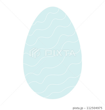 Egg illustration. Simple vector easter egg. One egg. Egg illustration. Simple vector easter egg. One egg. 112504975