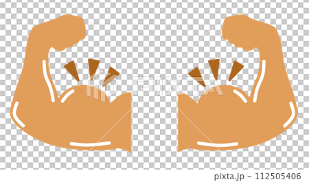 透過健身房肌肉訓練增強肌肉發達的手臂的插圖 112505406