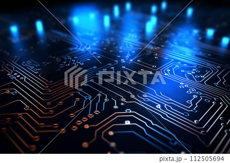 Electronic circuit board with chips 112505694