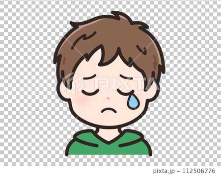 Illustration of a sad young man 112506776