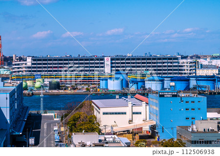 日本の横浜都市景観 DPL横浜大黒などを望む 日本の横浜都市景観 DPL横浜大黒などを望む 112506938