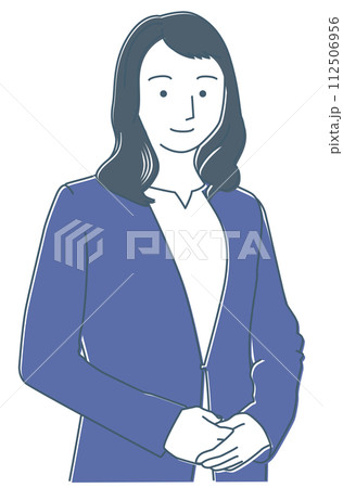 かしこまる女性社員 かしこまる女性社員 112506956