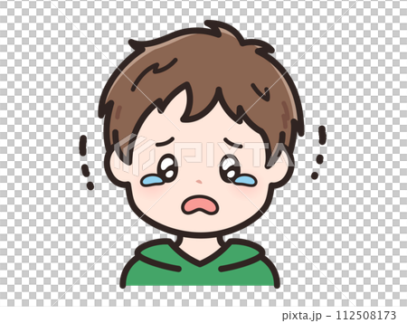 寂しいの若い男性のイラストのイラスト素材 [112508173] - PIXTA