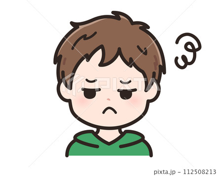嫌だの若い男性のイラスト 嫌だの若い男性のイラスト 112508213