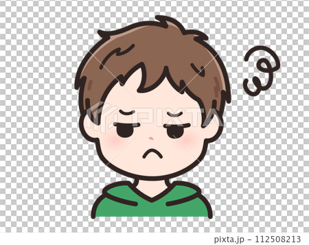 嫌だの若い男性のイラスト 嫌だの若い男性のイラスト 112508213