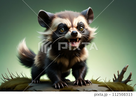 Cute wolverine in the habitat. Cute wolverine in the habitat. 112508313