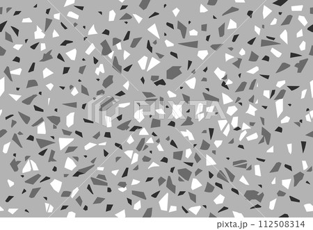 White, black and grey terrazzo ceramic floor pattern or background. Terrazo granite surface pattern, terazzo stone kitchen countertop or terazo ceramic floor vector backdrop or monochrome background White, black and grey terrazzo ceramic floor pattern or background. Terrazo granite surface pattern, terazzo stone kitchen countertop or terazo ceramic floor vector backdrop or monochrome background 112508314