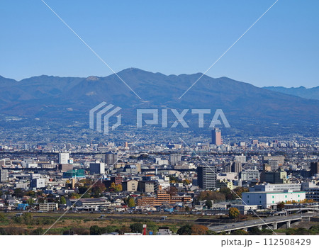 高崎観音山から見る高崎・前橋の風景 112508429