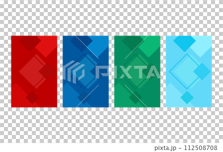Rhombus vertical vector background illustration set material 112508708