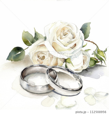 Watercolor bridal flowers and wedding rings on whtie background Watercolor bridal flowers and wedding rings on whtie background Watercolor bridal flowers and wedding rings on whtie background Watercolor bridal flowers and wedding rings on whtie background 112508956