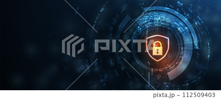 Cyber security and information or network protection. Future cyber technology web services for business and internet project 112509403