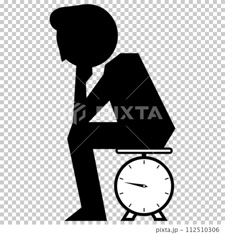 A man thinking with a scale 112510306