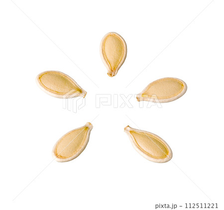 Raw Pumpkin seeds on white 112511221