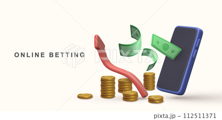 3D realistic online transaction, online banking and online shopping. Vector illustration. 112511371