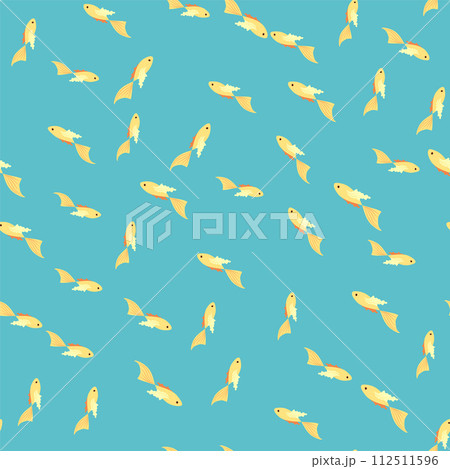 Seamless pattern with starfish, corals, pearls and seashells. Vector background with marine theme. Seamless pattern with starfish, corals, pearls and seashells. Vector background with marine theme. 112511596