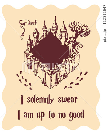 Magic school poster, quote from a book about a boy wizard 112511647
