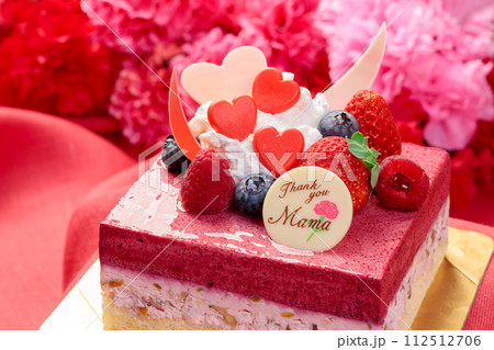母の日ケーキお母さんありがとう 112512706