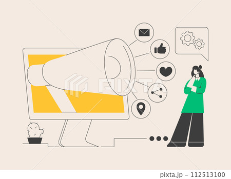 Online marketing abstract concept vector illustration. 112513100