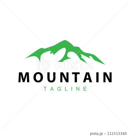 Mountain Logo Simple Illustration Silhouette Template Vector Design Mountain Logo Simple Illustration Silhouette Template Vector Design 112513380
